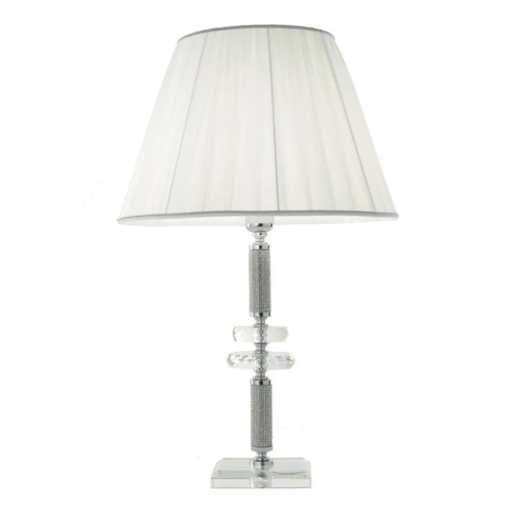 Lampade Da Tavolo-Ondaluce lt dido lampada da tavolo classica cromo