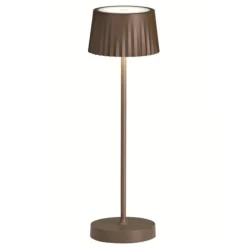 Lampade Da Tavolino Esterno-Ondaluce lt macao lampada da tavolo corten per esterno led touch dimmer