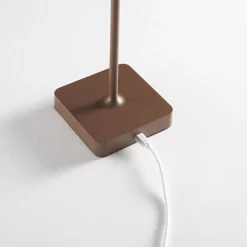 Lampade Da Tavolino Esterno-Ondaluce lt tap lampada da tavolino per esterno corten senza fili