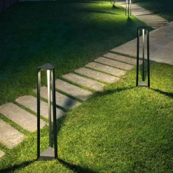 Lampioni Da Giardino-Ondaluce lucifer lampioncino da esterno antracite led 12w 3000k ip65