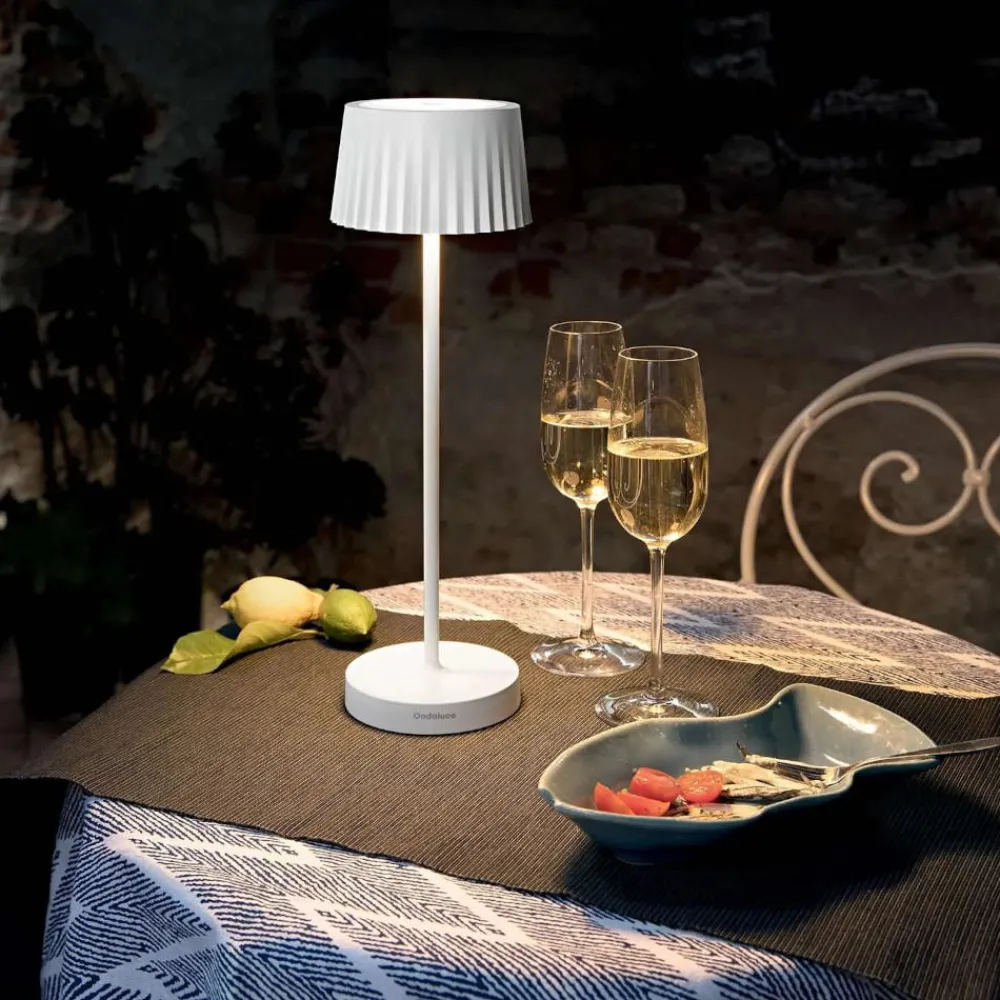 Lampade Da Tavolino Esterno-Ondaluce macao lampada da tavolo senza cavo ip54 led 300ok