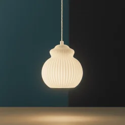 Lampade A Sospensione-Ondaluce madagascar lampada a sospensione vetro bianco opaco