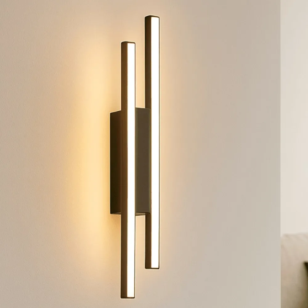 Applique Da Parete-Ondaluce movida applique nera led 3000k dimmerabile moderna