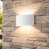 Applique Da Esterno-Ondaluce nevio applique da esterni moderna bianca led 6w 4000k biemissione