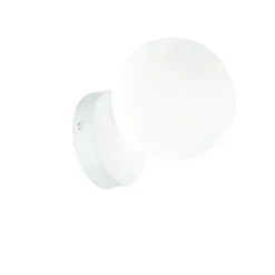 Applique Da Parete-Ondaluce pallina applique boccia vetro bianco