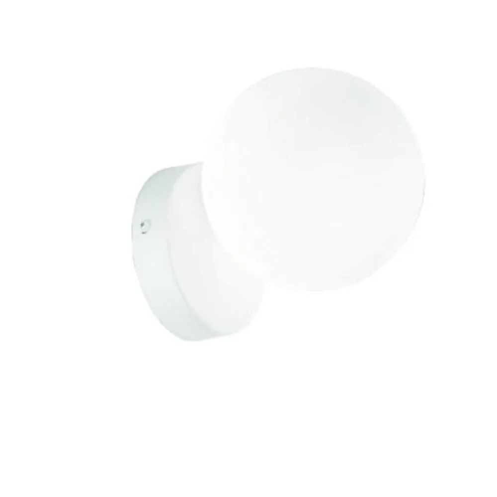 Applique Da Parete-Ondaluce pallina applique boccia vetro bianco