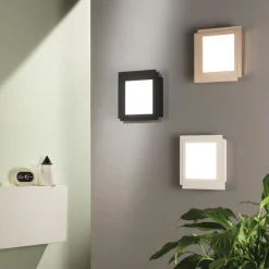 Applique Da Parete-Ondaluce passpartou applique quadrata bianca led 3000k