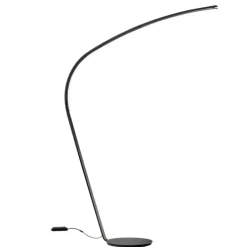 Lampade Da Terra-Ondaluce piantana style nera moderna per soggiorno led 3000k