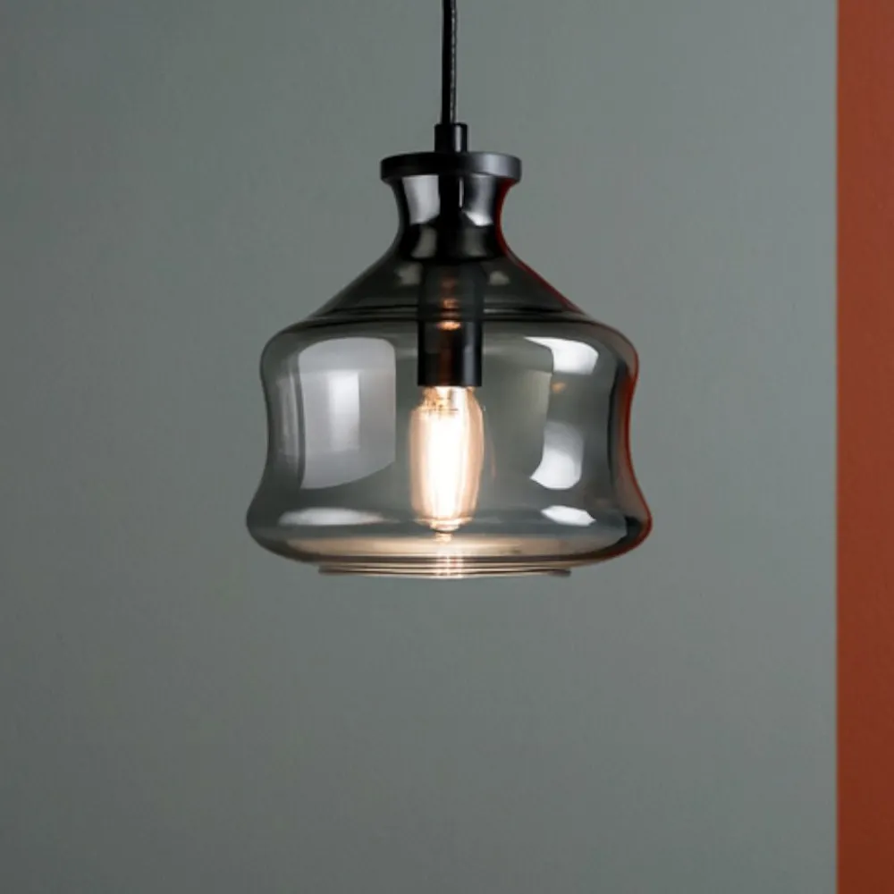 Lampade A Sospensione-Ondaluce pin lampada a sospensione per camera da letto vetro grigio fume trasparente