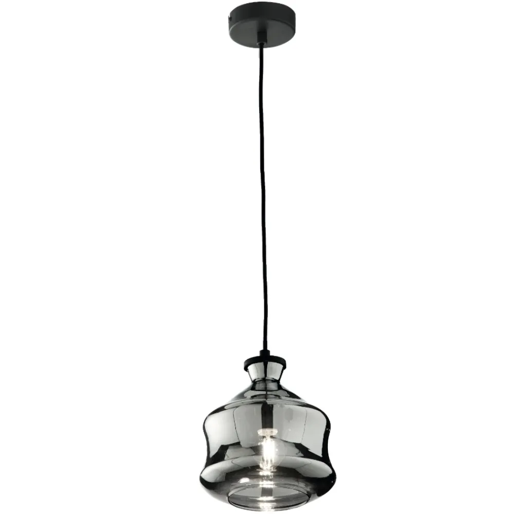 Lampade A Sospensione-Ondaluce pin lampada a sospensione per camera da letto vetro grigio fume trasparente