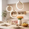 Lampadari Moderni-Ondaluce pinta lampadario moderno oro a tre luci led 25w 30000k dimmerabile