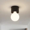 Plafoniere Moderne-Ondaluce plafoniera da cucina bow nera moderna