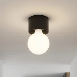 Plafoniere Moderne-Ondaluce plafoniera da cucina bow nera moderna