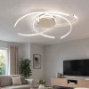 Plafoniere Moderne-Ondaluce plafoniera soffira oro design moderno led 80w dimmerabile 3000k