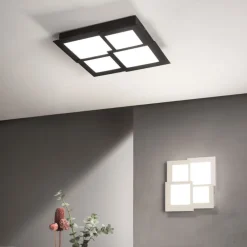 Plafoniere Moderne-Ondaluce pl gr passpartou plafoniera quadrata con illuminazione led
