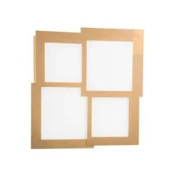 Plafoniere Moderne-Ondaluce pl passpartou plafoniera quadrata led oro