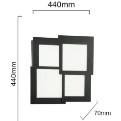 Plafoniere Moderne-Ondaluce pl passpartou plafoniera quadrata led oro