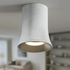 Faretti Da Soffitto-Ondaluce pl rock faretto da soffitto in cemento grigio