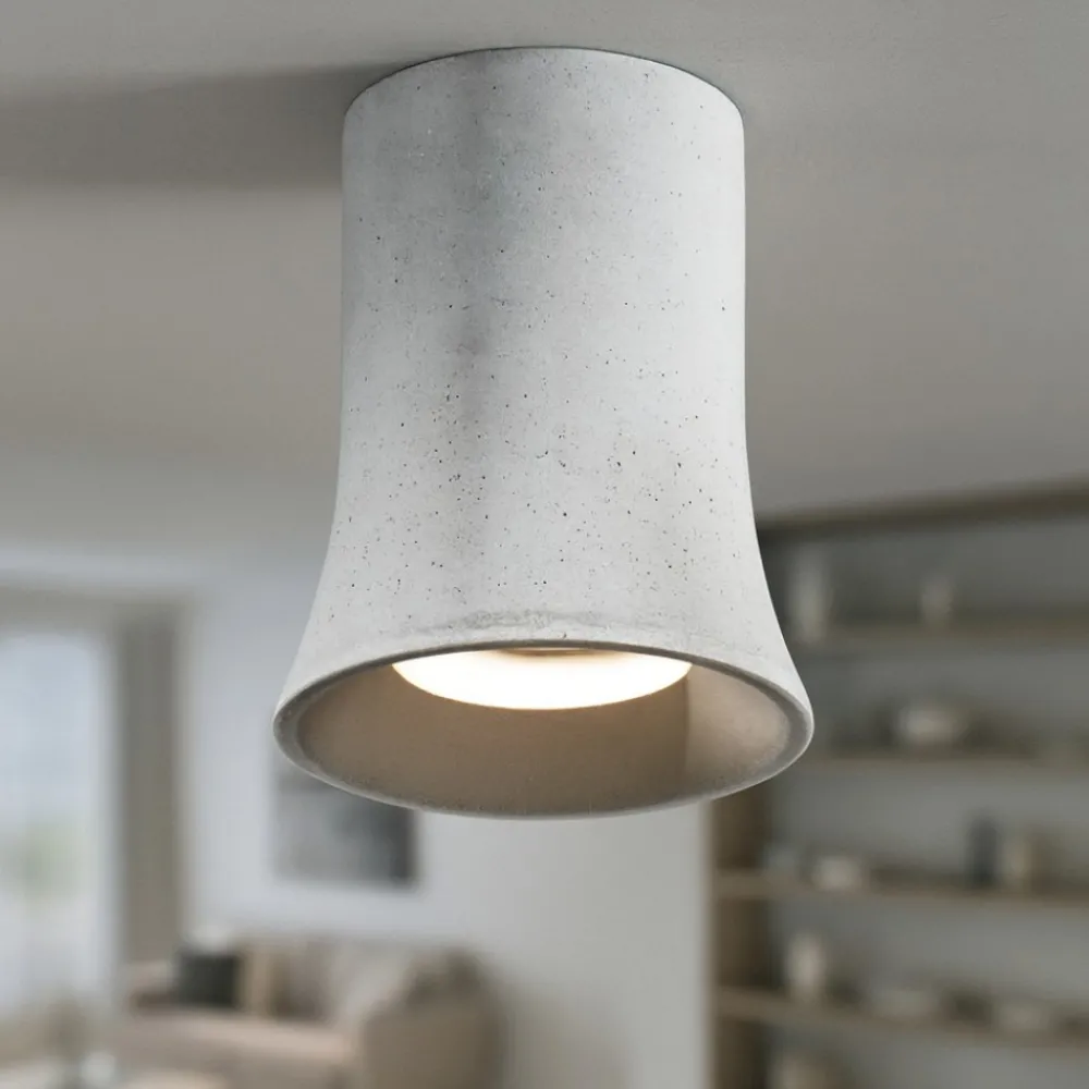 Faretti Da Soffitto-Ondaluce pl rock faretto da soffitto in cemento grigio