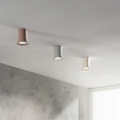 Faretti Da Soffitto-Ondaluce pl rock faretto da soffitto in cemento grigio