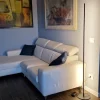 Lampade Da Terra-Ondaluce pt genius nero piantana led 3000k sottile moderna