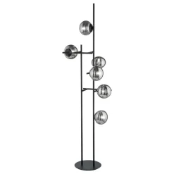 Lampade Da Terra-Ondaluce pt jewel lampada da terra nera 6 sfere vetro