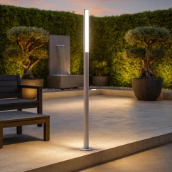 Lampioni Da Giardino-Ondaluce pt tommy lampione per esterno bianco 180cm led 4000k ip54