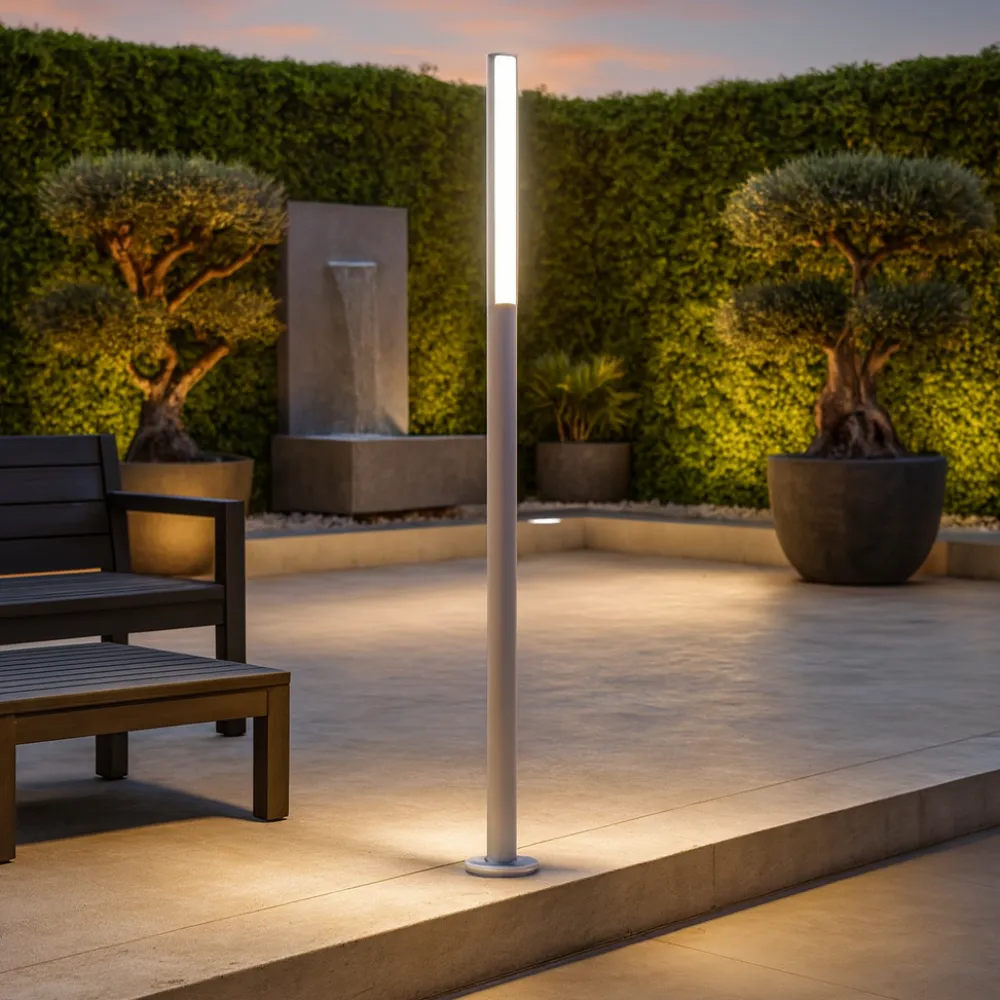 Lampioni Da Giardino-Ondaluce pt tommy lampione per esterno bianco 180cm led 4000k ip54