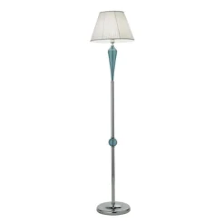 Lampade Da Terra-Ondaluce pt villa lampada da terra classica vetro ottanio paralume bianco