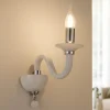 Applique Camera Da Letto-Ondaluce ravel applique classica vetro bianco una luce e14