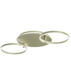 Plafoniere Moderne-Ondaluce sabe plafoniera da cucina oro cerchi led orientabili 75w 3000k dimmerabile