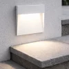 Segnapasso Led-Ondaluce segnapasso a parete da esterno bianco led 5w 4000k free square