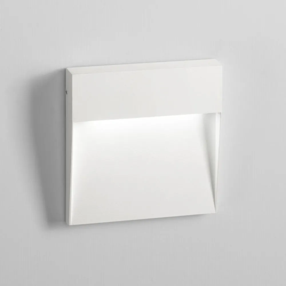 Segnapasso Led-Ondaluce segnapasso a parete da esterno bianco led 5w 4000k free square