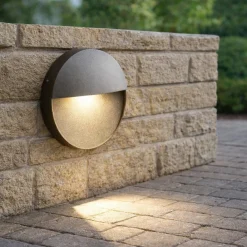 Segnapasso Led-Ondaluce segnapasso led 3w 4000k rotondo antracite ip54