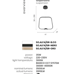 Lampadari Moderni-Ondaluce so alfa gr bianco lampadario moderno design led dimmerabile