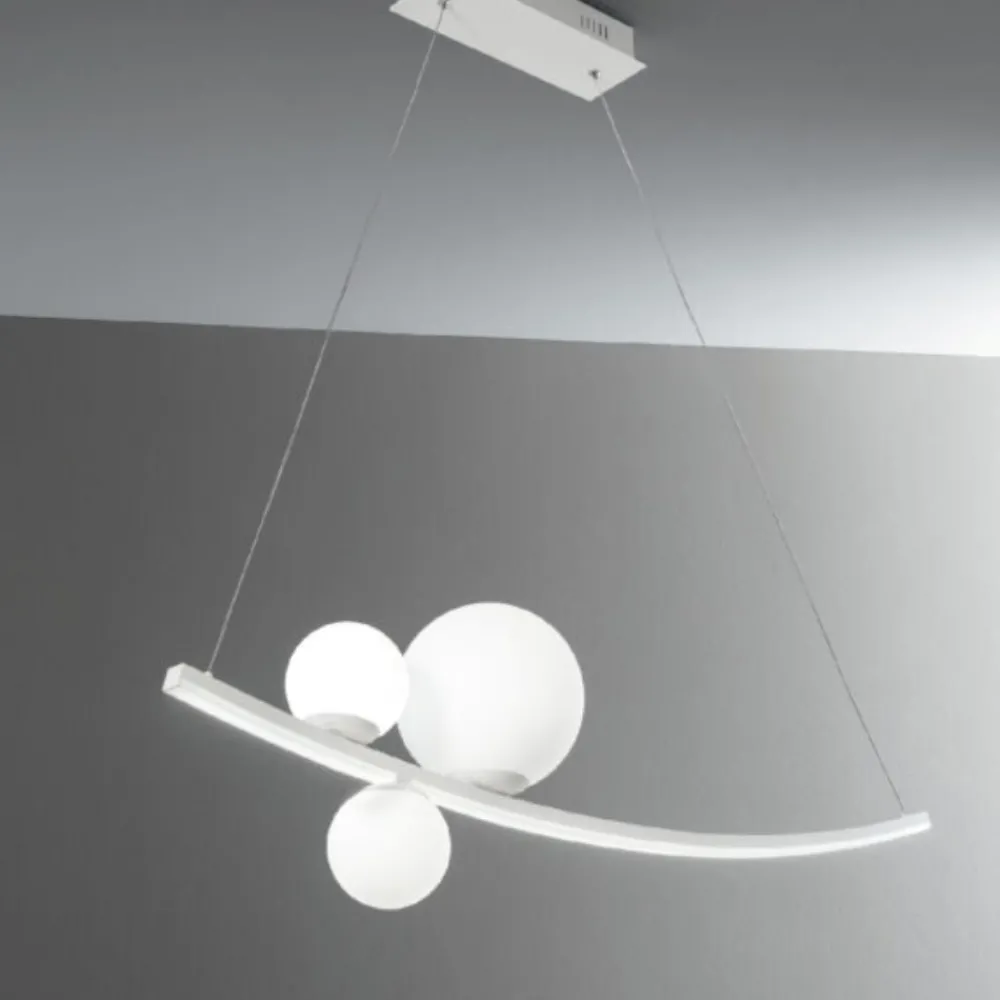 Lampadari Moderni-Ondaluce so altalena led 48w 3000k bianco lampadario design