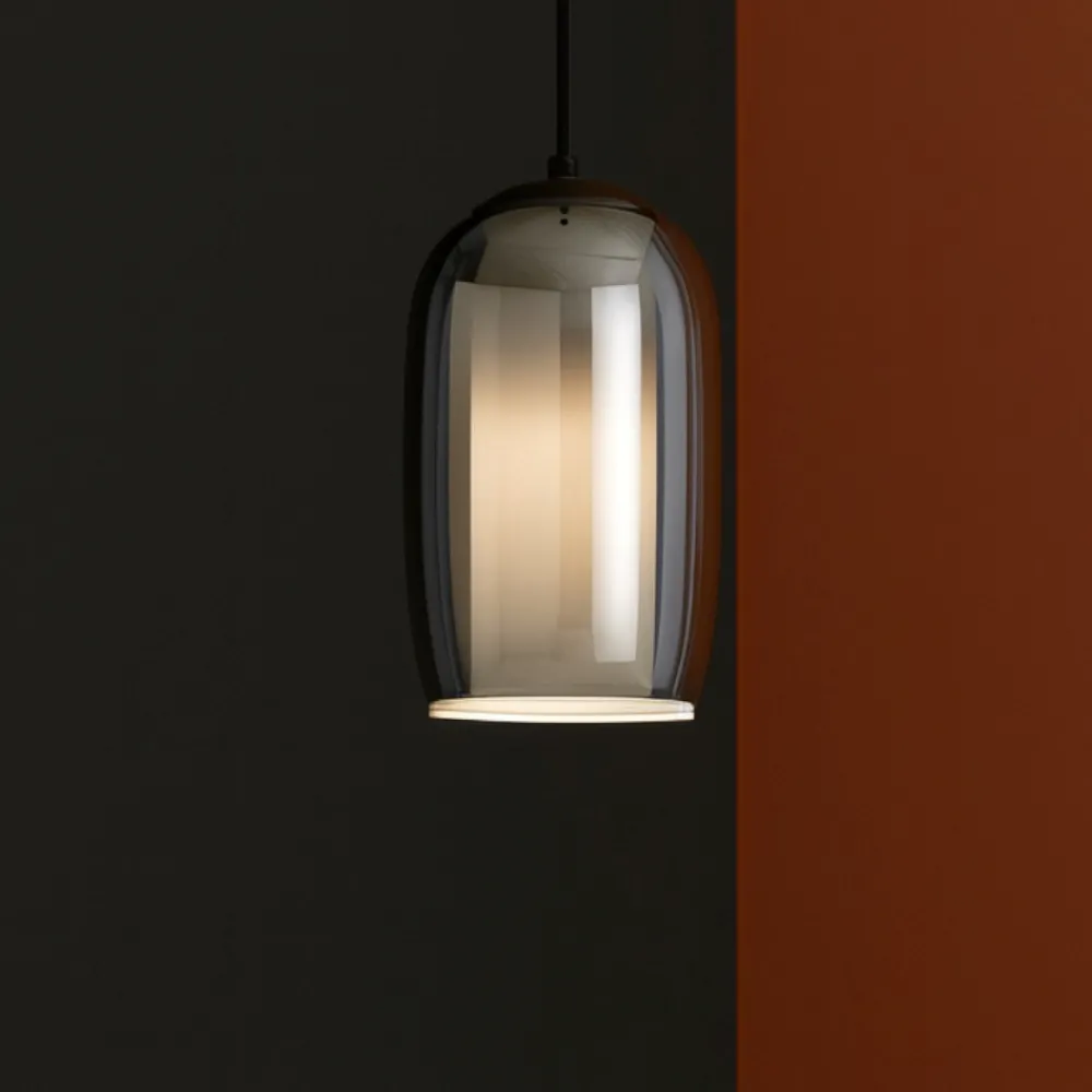 Lampade A Sospensione-Ondaluce so bonnie fume base nero lampada pendente da comodino