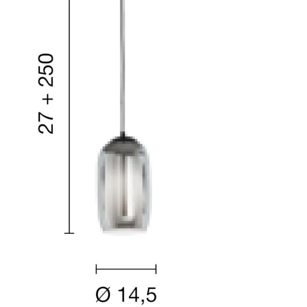 Lampade A Sospensione-Ondaluce so bonnie fume base nero lampada pendente da comodino