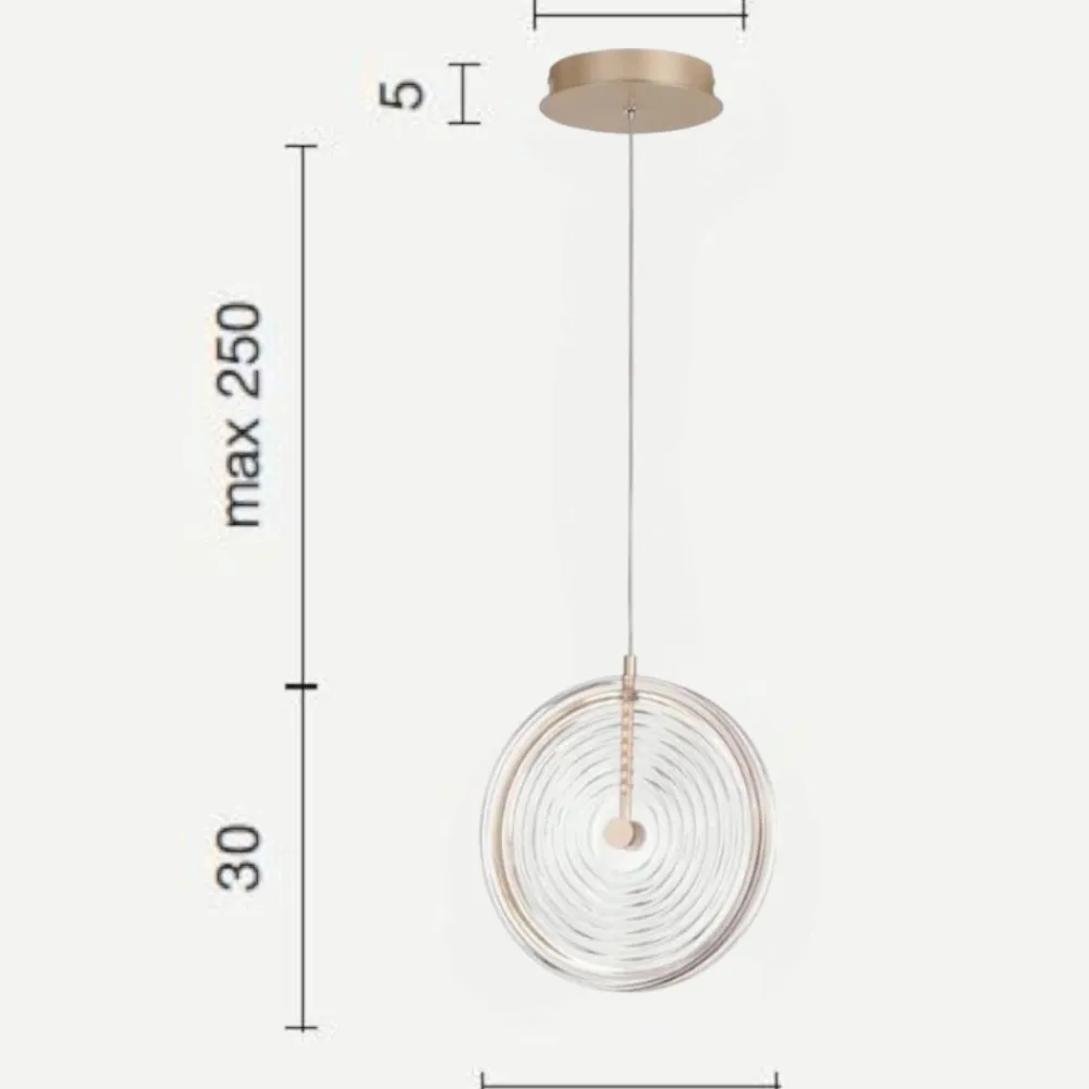 Lampade A Sospensione-Ondaluce so jokey pc lampadario vetro trasparente led