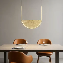 Lampadari Moderni-Ondaluce so lotus oro lampadario moderno led dimmerabile