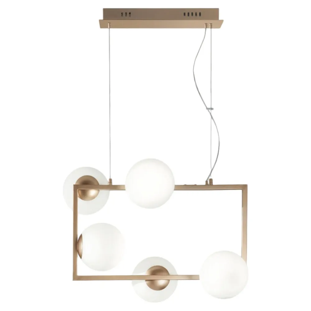 Lampadari Moderni-Ondaluce so monile 5 lampadario oro sfere vetro