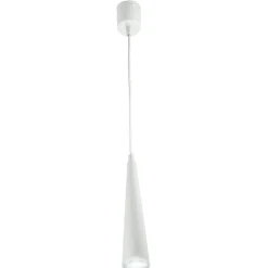 Lampade A Sospensione-Ondaluce so noa lampada a sospensione 25cm conica in metallo bianco