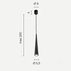 Lampade A Sospensione-Ondaluce so noa lampada a sospensione 25cm conica in metallo bianco