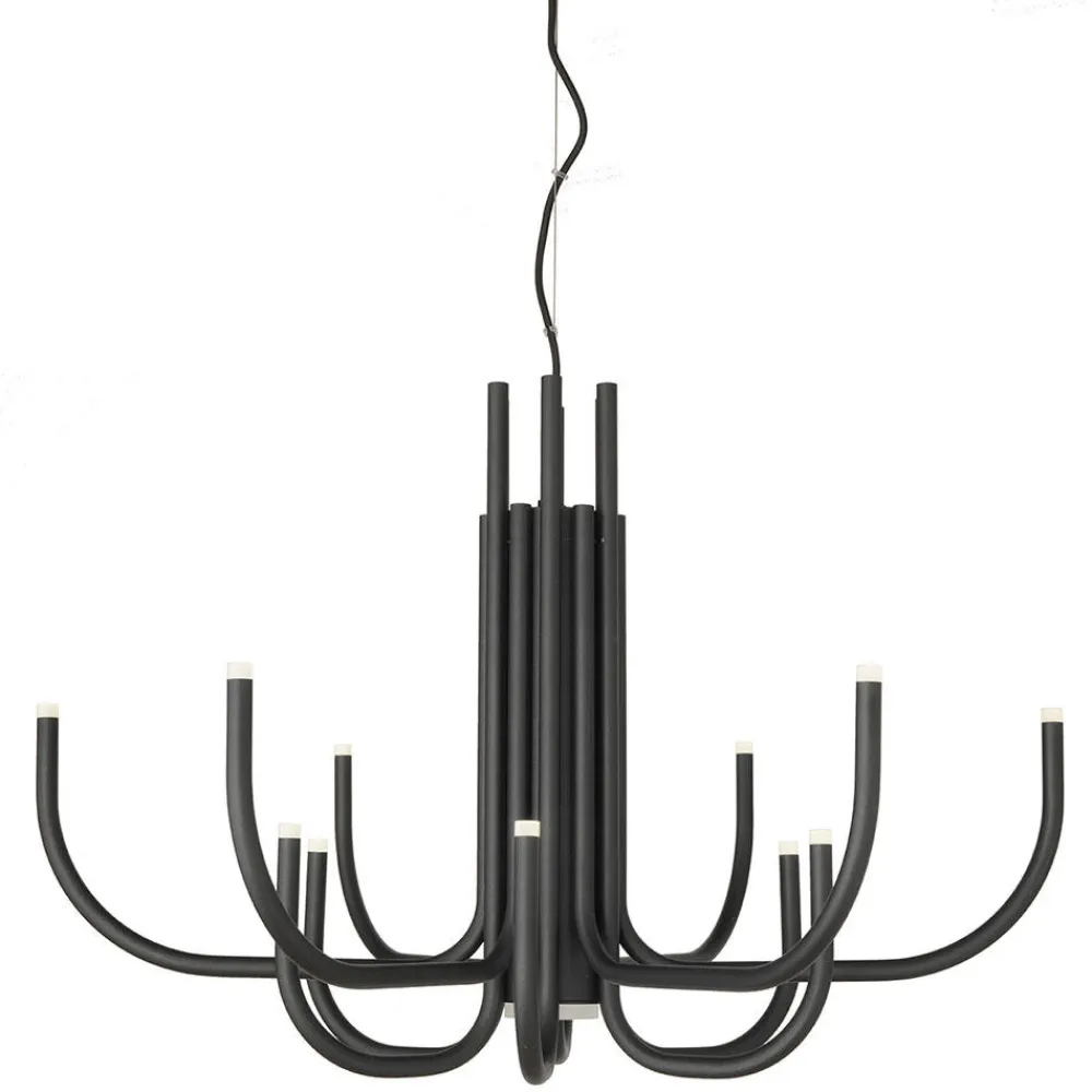 Lampadari Moderni-Ondaluce so nouveau nero lampadario led moderno