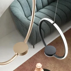 Lampadari Moderni-Ondaluce so omega gr nero lampadario led dimmerabile