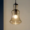 Lampade A Sospensione-Ondaluce so pin a lampada a sospensione camera da letto vetro ambra