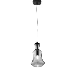 Lampade A Sospensione-Ondaluce so pin b lampada sospensione per bancone cucina vetro fume