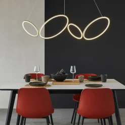 Lampadari Moderni-Ondaluce so rice oro lampadario moderno per soggiorno