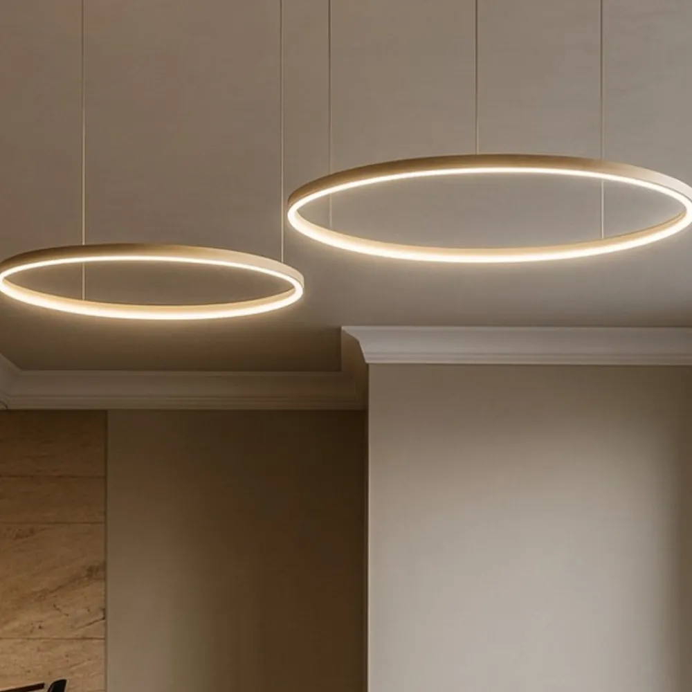 Lampadari Moderni-Ondaluce so soel 2 oro lampadario moderno cerchi led