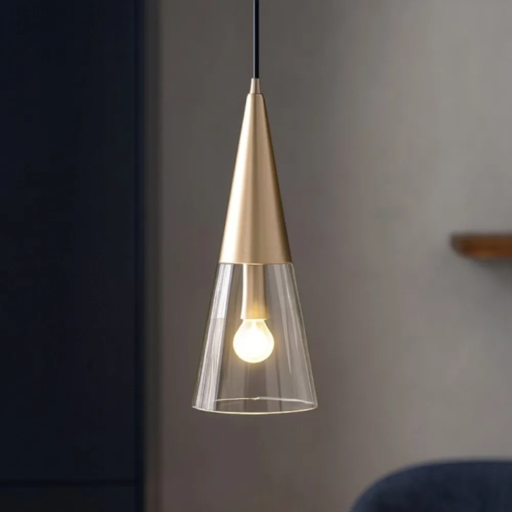 Lampade A Sospensione-Ondaluce so trento lampada a sospensione cono oro per tavolo da pranzo